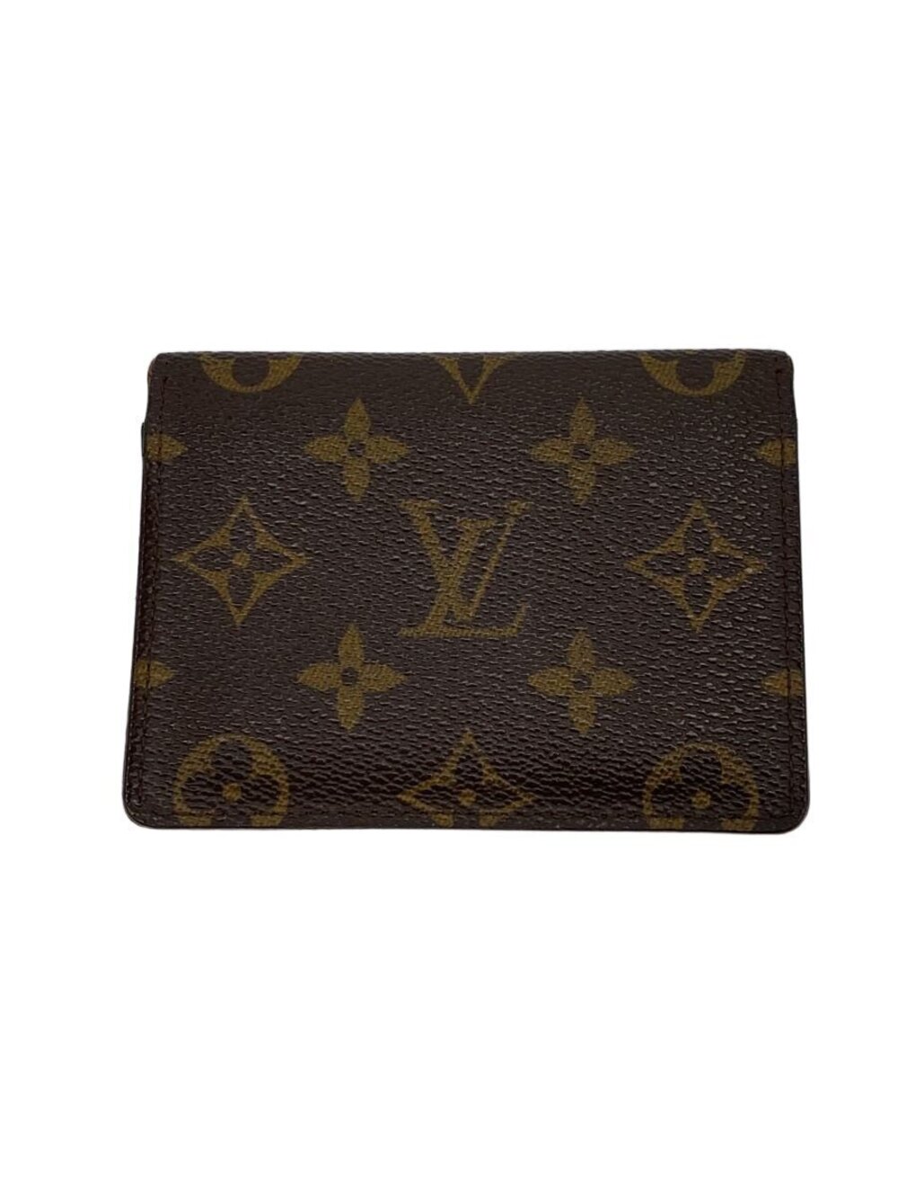 LOUIS VUITTON Porte Wallet Cartes Vertical Monogram Canvas Brown